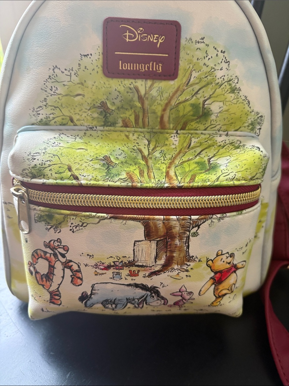 Loungefly Winnie the Pooh Storybook Mini Backpack in Cream & Red - Picture 3 of 8